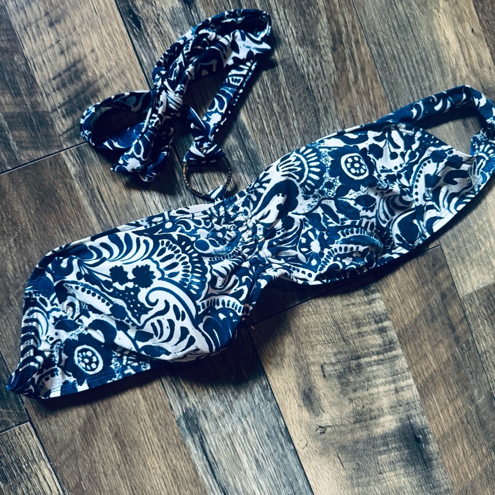 Lauren Ralph Lauren Navy and White Bikini